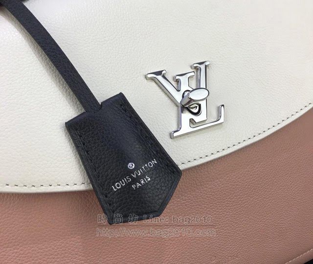 LV女包 M52787玫瑰粉 路易威登Lockme Ever手袋 LV單手柄包 LV手腕包 LV斜挎女包  ydh2996